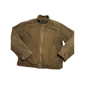 VTG Y2K J Crew Corduroy Brown Quilted Jacket L Bomber Workwear Lined Preppy Mens